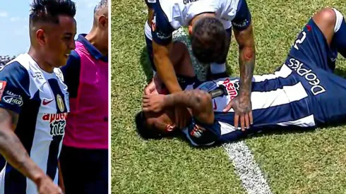 El volante blanquiazul no pudo continuar.