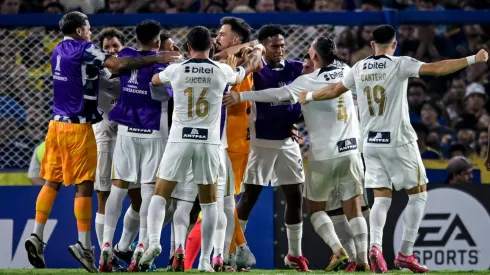Los jugadores de Alianza Lima, a puro festejo.