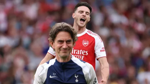 Declan Rice y Thomas Frank.