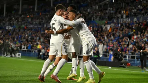 Real Madrid celebrando el triunfo ante Getafe.