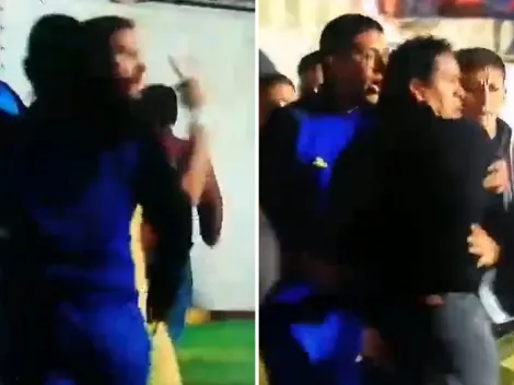 Santiago Acasiete se agarró a golpes con Cristhian Tizón en pleno Cienciano vs. Juan Pablo II