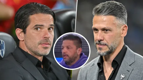 Fernando Gago y Martín Demichelis, cuestionados por el periodista Pedro García.