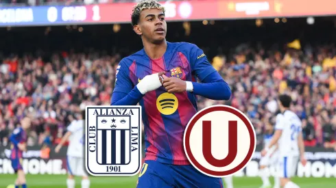 Lamine Yamal celebrando.