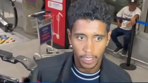 Gabriel Santana en declaraciones con la prensa.