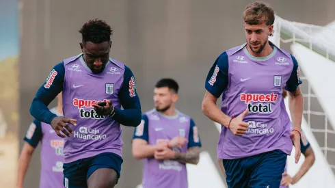 Eryc Castillo y Gaspar Gentile entrenando.