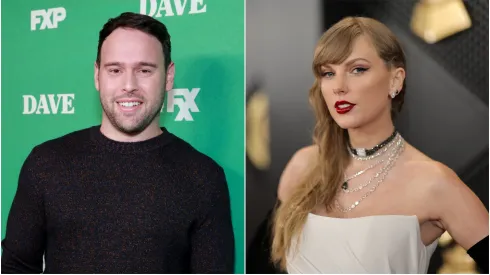 Scooter Braun (left) and Taylor Swift