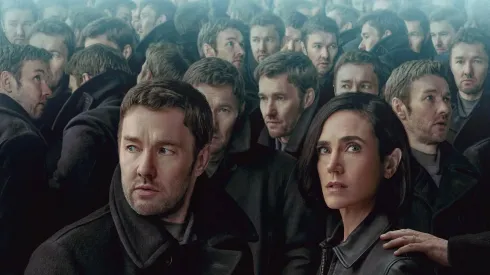 Joel Edgerton and Jennifer Connelly in the poster for Dark Matter.