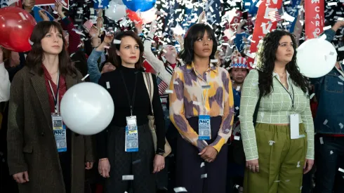 Carla Gugino, Melissa Benoist, Natasha Behnam and Christina Elmore in The Girls on the Bus.