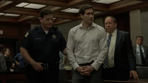 Bill Camp and Jake Gyllenhaal in "Presumed Innocent".