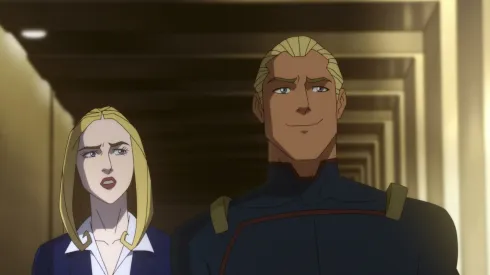 Elisabeth Shue and Antony Starr in "The Boys Presents: Diabolical"