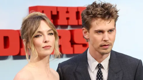 Jodie Comer and Austin Butler attend the London Gala Screening of "The Bikeriders" at The Curzon Mayfair on June 11, 2024 in London, England.