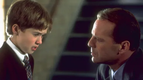 Haley Joel Osment and Bruce Willis in "The Sixth Sense".