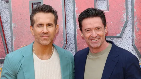 Ryan Reynolds and Hugh Jackman attend the "Deadpool & Wolverine" UK Sneak Peek at the Eventim Apollo on July 11, 2024 in London, England.
