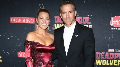 Blake Lively and Ryan Reynolds attend the "Deadpool & Wolverine" New York Premiere on July 22, 2024.