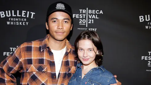 Raymond Cham Jr. and Cailee Spaeny attend the Tribeca Festival After-Party for "Italian Studies" Hosted By BULLEIT Frontier Whiskey at The Battery on June 12, 2021 in New York City.