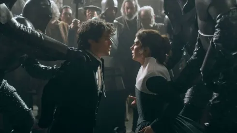 Edward Bluemel and Emily Bader in "My Lady Jane".