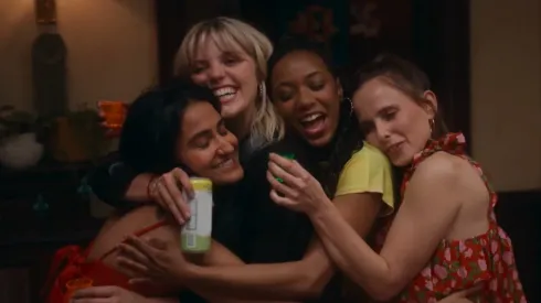 Alyah Chanelle Scott, Reneé Rapp, Amrit Kaur and Pauline Chalamet in The Sex Lives of College Girls.