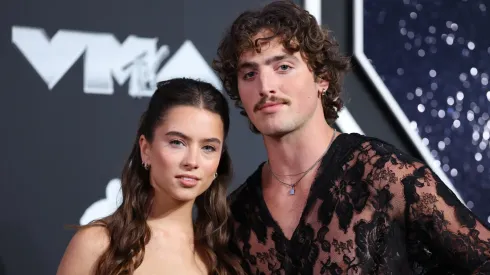 Maggie Thurmon and Benson Boone attend the 2024 MTV Video Music Awards at UBS Arena on September 11, 2024 in Elmont, New York.