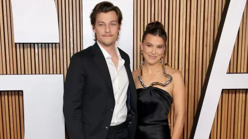 Jake Bongiovi and Millie Bobby Brown in November 2023.
