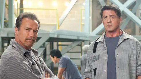 Arnold Schwarzenegger and Sylvester Stallone in "Escape Plan".