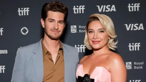 Andrew Garfield and Florence Pugh attend the premiere of "We Live in Time" during the 2024 Toronto International Film Festival.
