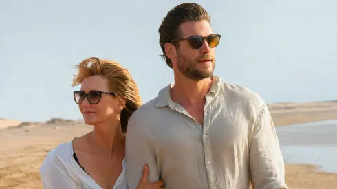 Laura Dern and Liam Hemsworth in "Lonely Planet".