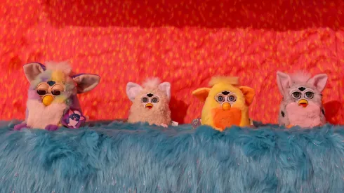 Furby toys on display during FURBY Wuz Here Activation on July 10, 2024 in New York City. (Photo by Rob Kim/Getty Images for Hasbro)