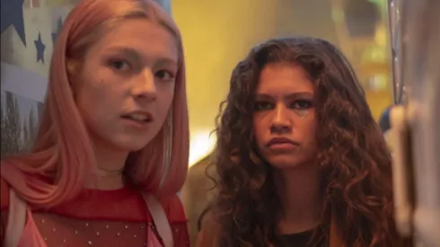 Hunter Schafer and Zendaya in Euphoria