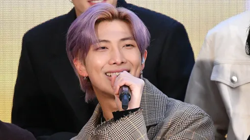 RM of the K-pop boy band BTS visits the "Today" Show at Rockefeller Plaza.