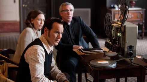 Steve Coulter, Vera Farmiga and Patrick Wilson in The Conjuring.