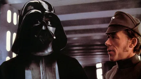 James Earl Jones, David Prowse and Leslie Schofield in Star Wars.
