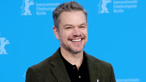 Matt Damon poses at the "Small Things Like These" photocall.