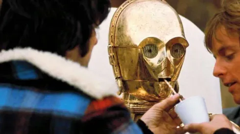 Anthony Daniels on the set of "Star Wars: Episode IV – A New Hope."
