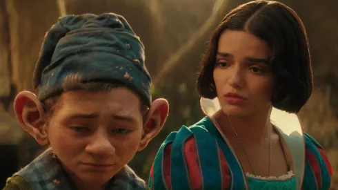 Andrew Barth Feldman and Rachel Zegler in "Snow White."