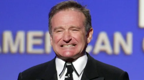 Actor Robin Williams onstage during the show at the 19th American Cinematheque Awards.
