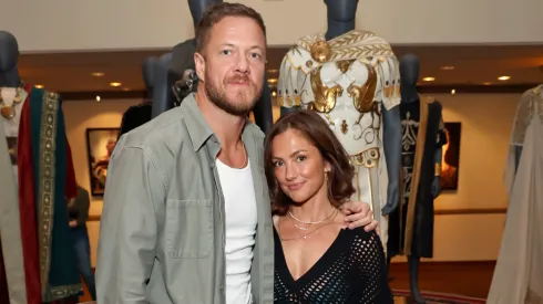 Dan Reynolds and Minka Kelly attend a "Gladiator II" Special Screening in 2024.