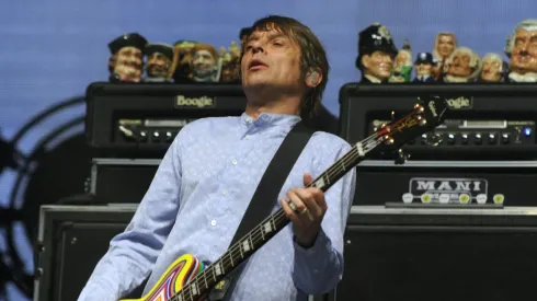 Singer Gary Mounfield of the band The Stone Roses performs onstage during day 1 of the 2013 Coachella Valley Music and Arts Festival.