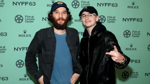 Josh Safdie and Timothée Chalamet attend the NYFF63 Secret Screening during the 63rd New York Film Festival at Alice Tully Hall, Lincoln Center on October 06, 2025 in New York City. (Photo by Dimitrios Kambouris/Getty Images for FLC)
