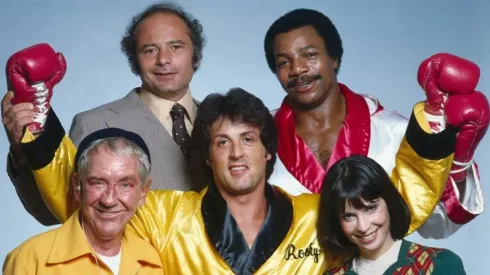 Sylvester Stallone, Talia Shire, Carl Weathers, Burgess Meredith, Burt Young.