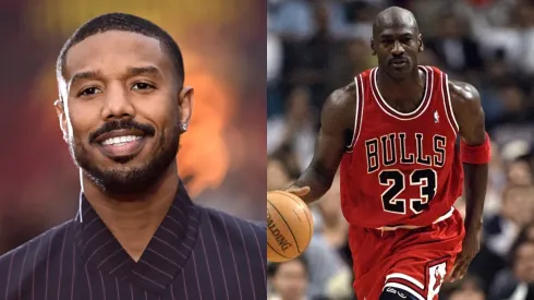 Michael B. Jordan attends the european premiere of "Sinners" at Cineworld Leicester Square – Guard Michael Jordan of the Chicago Bulls in action against the Miami Heat during a game at the Miami Arena.