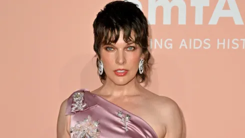 Milla Jovovich attends the amfAR Gala Venezia 2023.