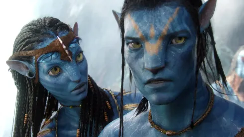 Zoe Saldaña and Sam Worthington in "Avatar."