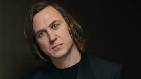 Lars Eidinger poses during a portrait shoot for the movie "Sterben" during the 74th Berlinale International Film Festival Berlin.