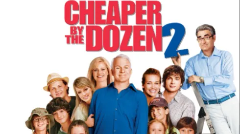 Steve Martin, Bonnie Hunt, Piper Perabo, Hilary Duff, Eugene Levy, Kevin G. Schmidt, Jacob Smith, Tom Welling, Liliana Mumy, Brent Kinsman, Shane Kinsman, Morgan York, Blake Woodruff, and Forrest Landis in Cheaper by the dozen 2 (2005)