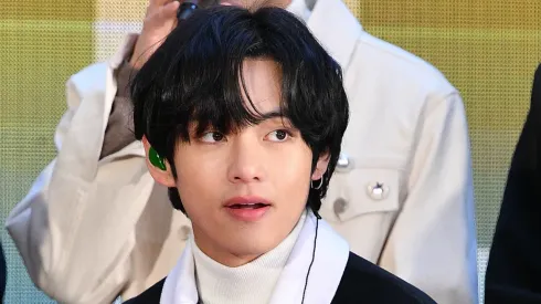 V of the K-pop boy band BTS visits the "Today" Show at Rockefeller Plaza.