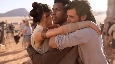 Daisy Ridley, Oscar Isaac y John Boyega en "The Rise of Skywalker"