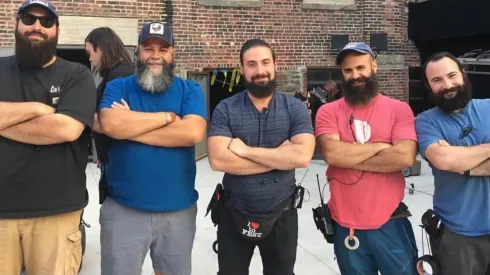 Josh Wallwork en rodaje con equipo