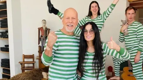 Demi Moore junto a Bruce Willis