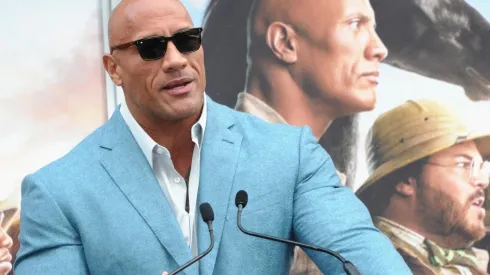 La Roca en la Premiere de Jumanji