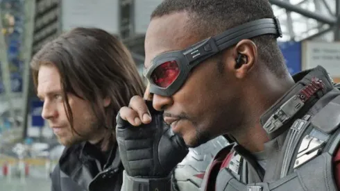 Anthony Mackie y Sebastian Stan en Avengers